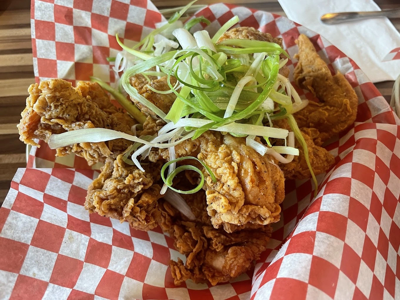 Yum Yum Chicken - Crispy Korean fried chicken with sweet chili sauce at Yum Yum BBQ Chicken NE, 999 36 St NE Calgary